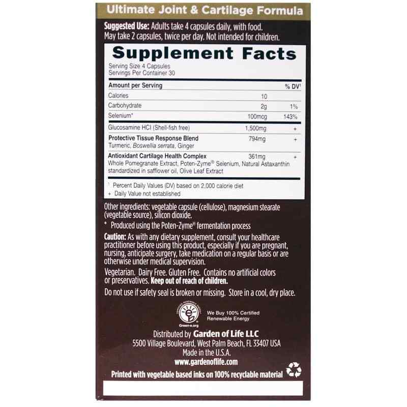 FYI Ultra Ultimate Joint & Cartilage Formula, by Garden of Life, image #3