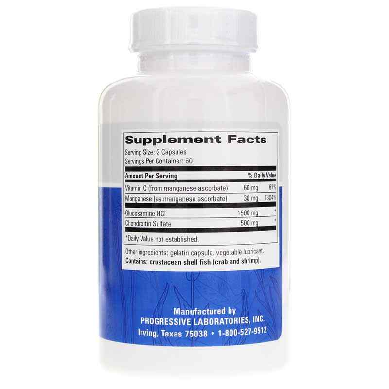 G/C 1000 Glucosamine HCl & Chrondroitin Sulfate, 120 Capsules, by Progressive Labs, image #2