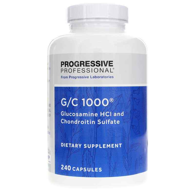 G/C 1000 Glucosamine HCl & Chrondroitin Sulfate, 250 Capsules, by Progressive Labs