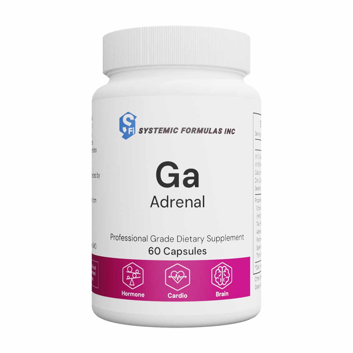 Ga Adrenal, 60 Capsules, by Systemic Formulas