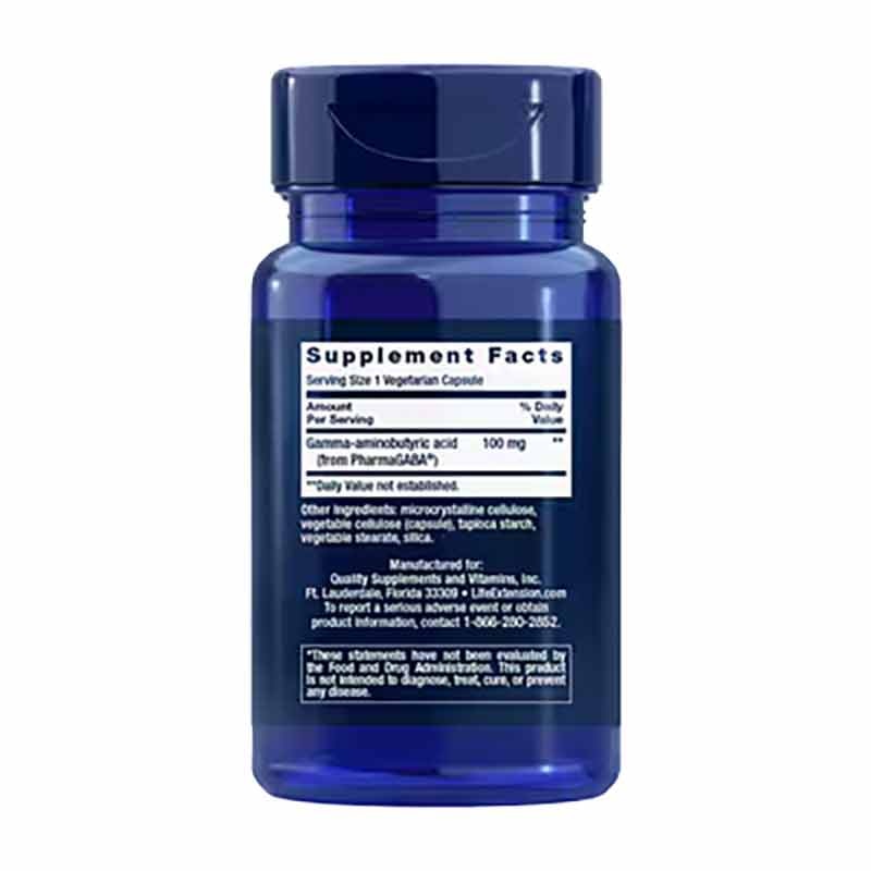 GABA, 60 Vegetarian Capsules, by Life Extension, image #2