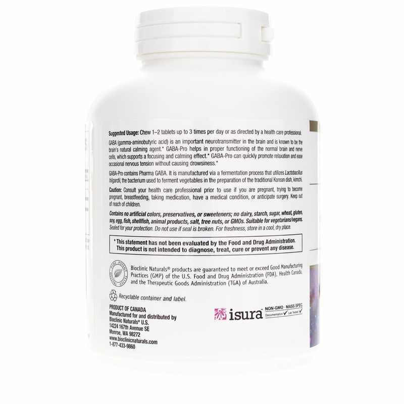 GABA-Pro 100 Mg, by Bioclinic Naturals, image #3