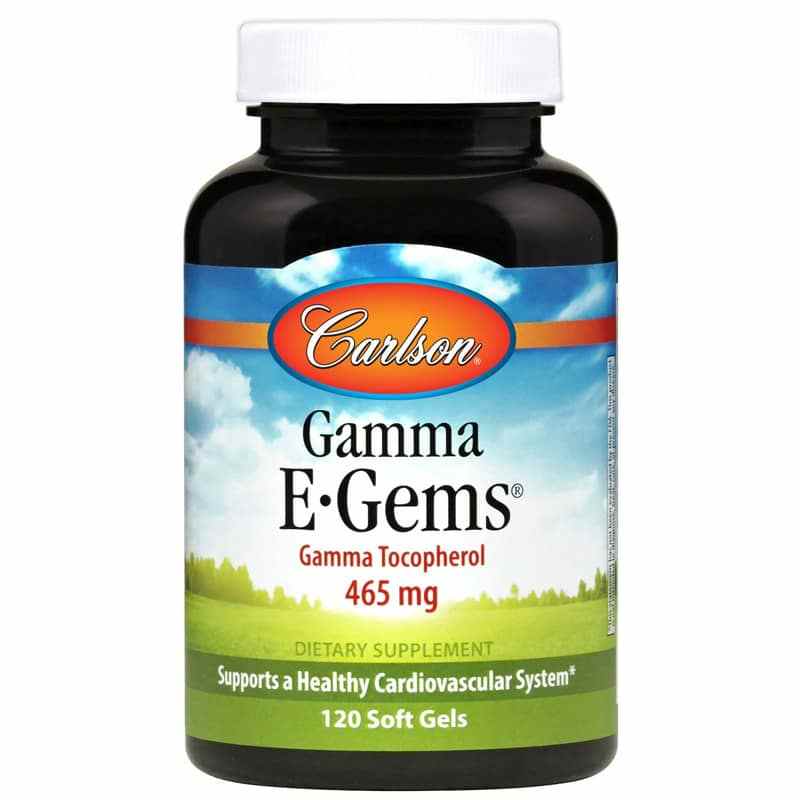 Gamma E-Gems 465 Mg Gamma Tocopherol, 120 Softgels, by Carlson Labs