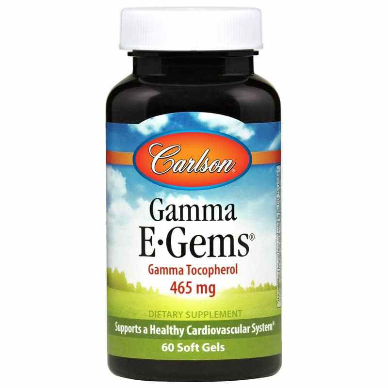 Gamma E-Gems 465 Mg Gamma Tocopherol, 60 Softgels, by Carlson Labs