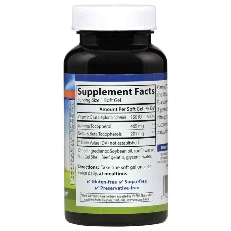 Gamma E-Gems 465 Mg Gamma Tocopherol, 60 Softgels, by Carlson Labs, image #2