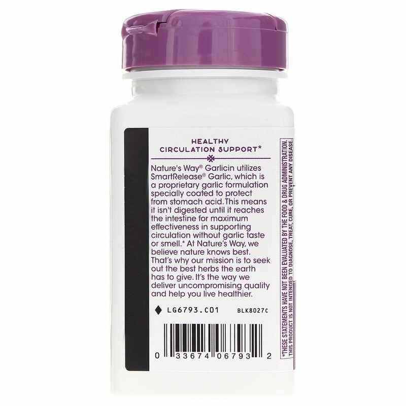 Garlicin Cardio, 90 Vegan Tablets, by Natures Way, image #4