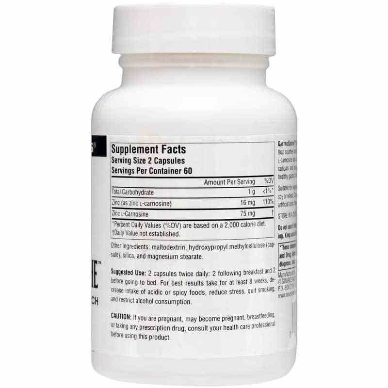 GastricSoothe Zinc L-Carnosine, 120 Capsules, by Source Naturals, image #2