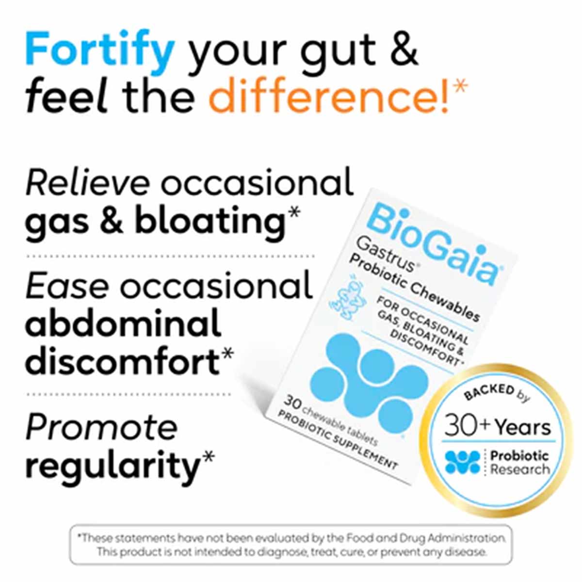 Gastrus Probiotic Chewable, by BioGaia