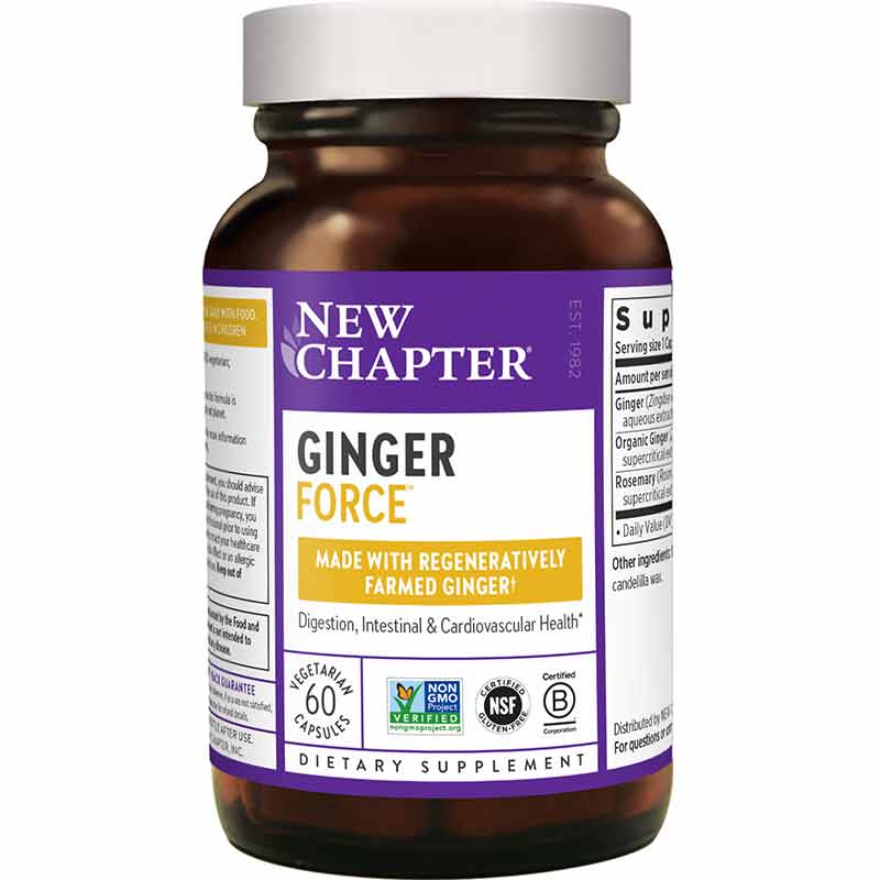 Ginger Force, 60 Veg Capsules, by New Chapter