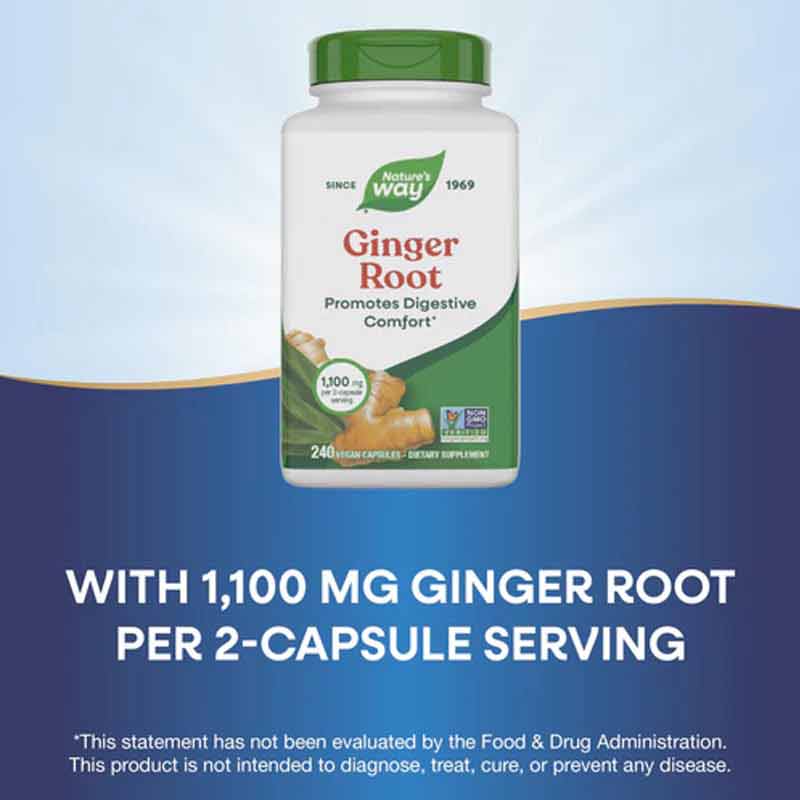 Ginger Root, 240 Veg Capsules, by Natures Way, image #3