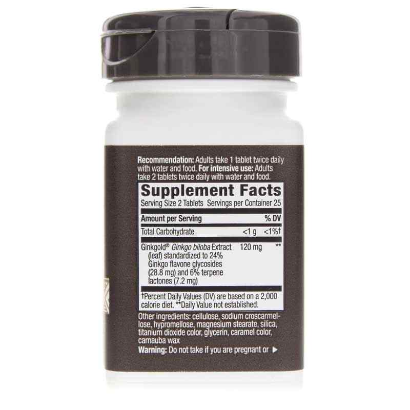 Ginkgold 60 Mg for Mental Sharpness, 50 Tablets, by Natures Way, image #2
