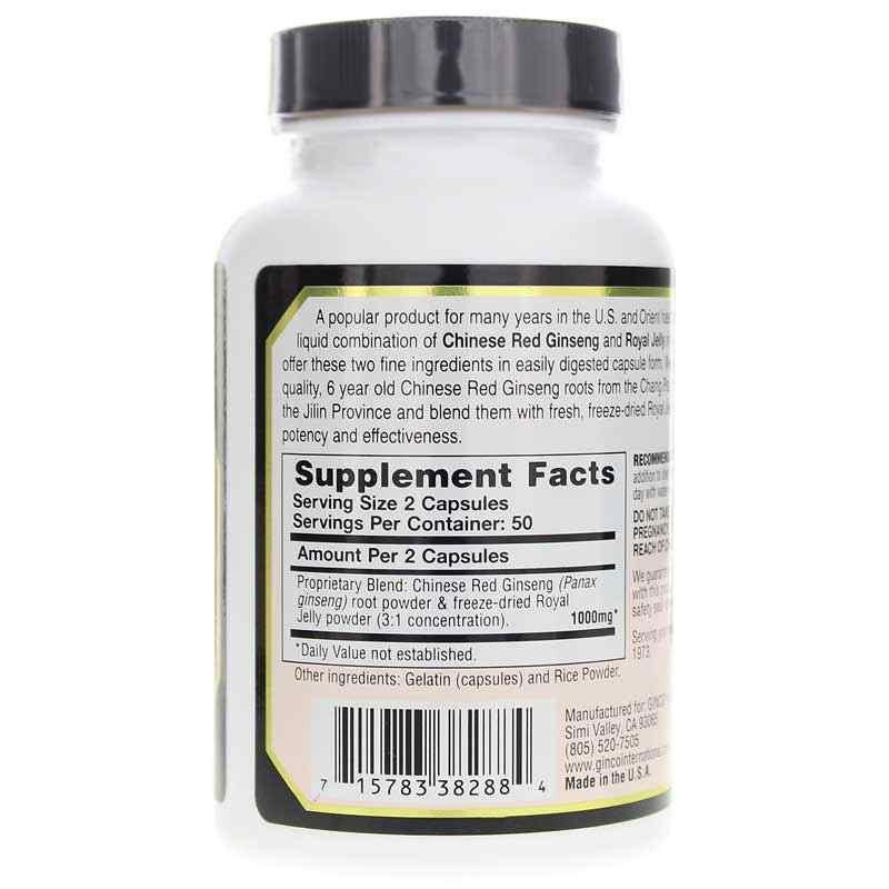 Ginseng & Royal Jelly Capsules, 100 Capsules, by Imperial Elixir, image #2