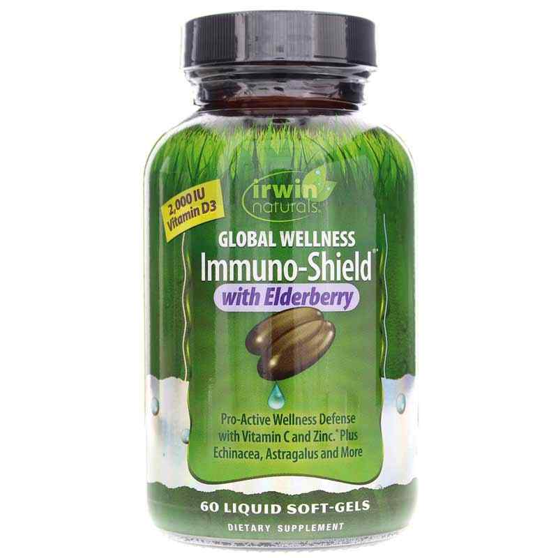 Global Wellness Immuno-Shield with Elderberry, by Irwin Naturals