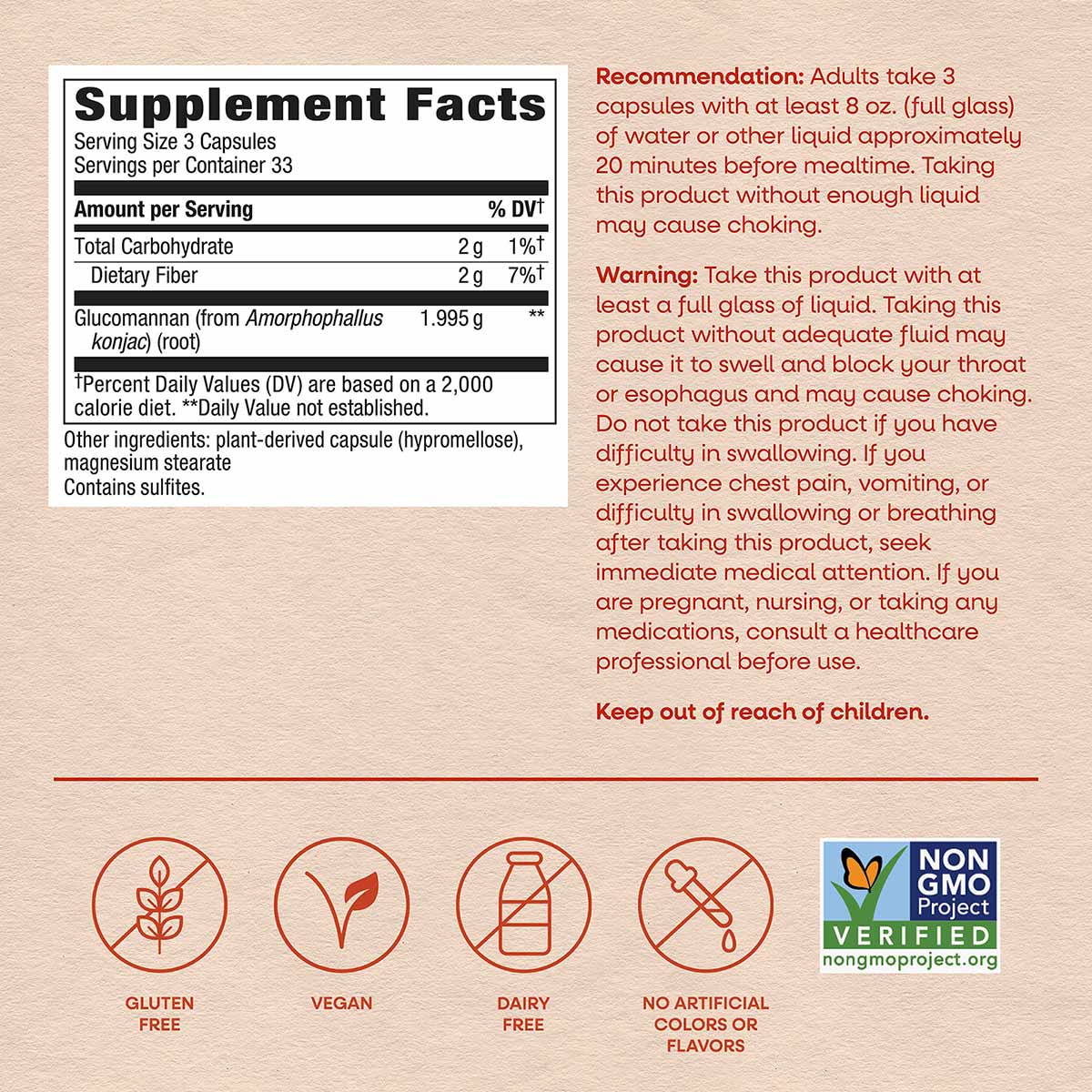 Glucomannan from Konjac Root, by Natures Way