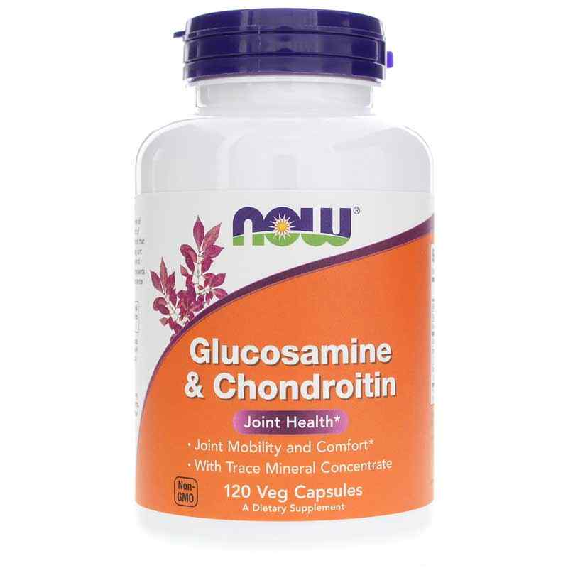 Glucosamine & Chondroitin with Trace Minerals, 120 Veg Capsules, by NOW Foods