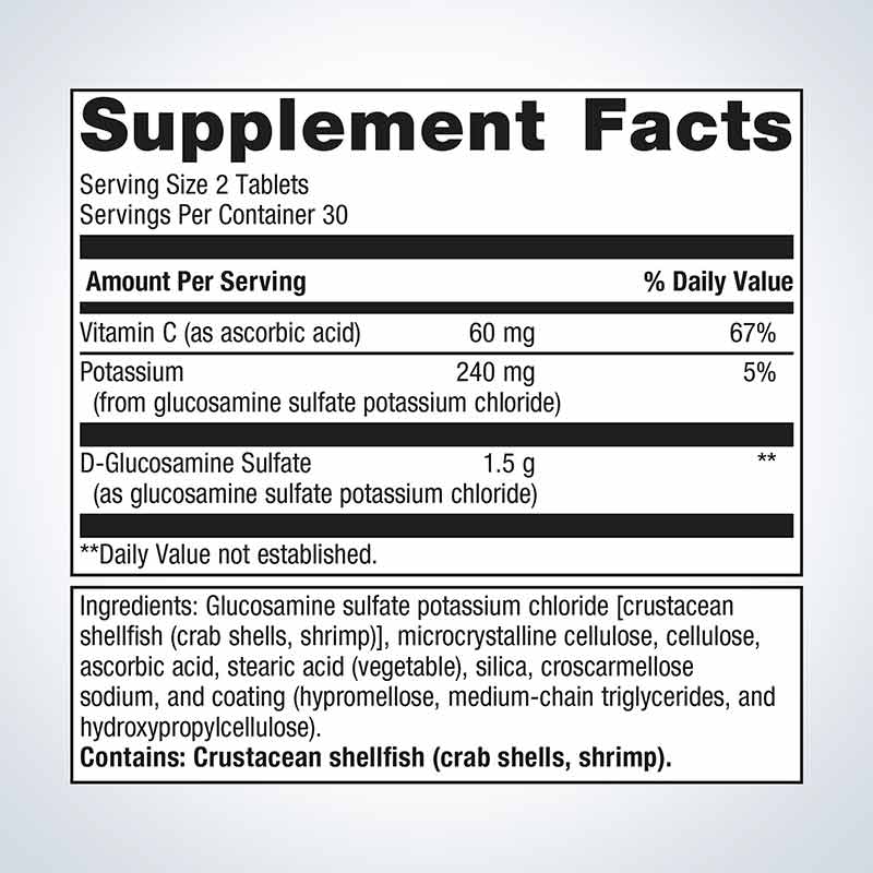 Glucosamine Sulfate 750, 60 Tablets, by Metagenics, image #2