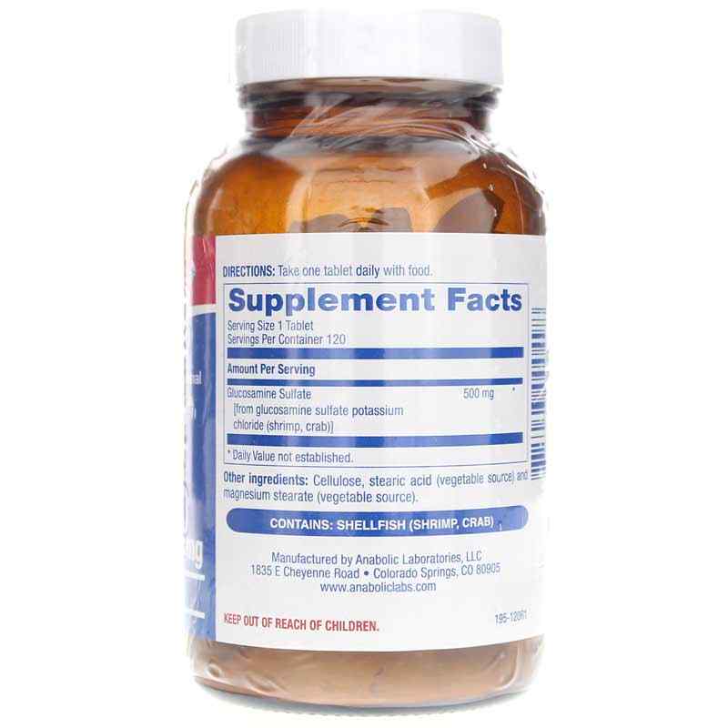 Glucosamine Sulfate, 120 Tablets, by Anabolic Laboratories, image #2