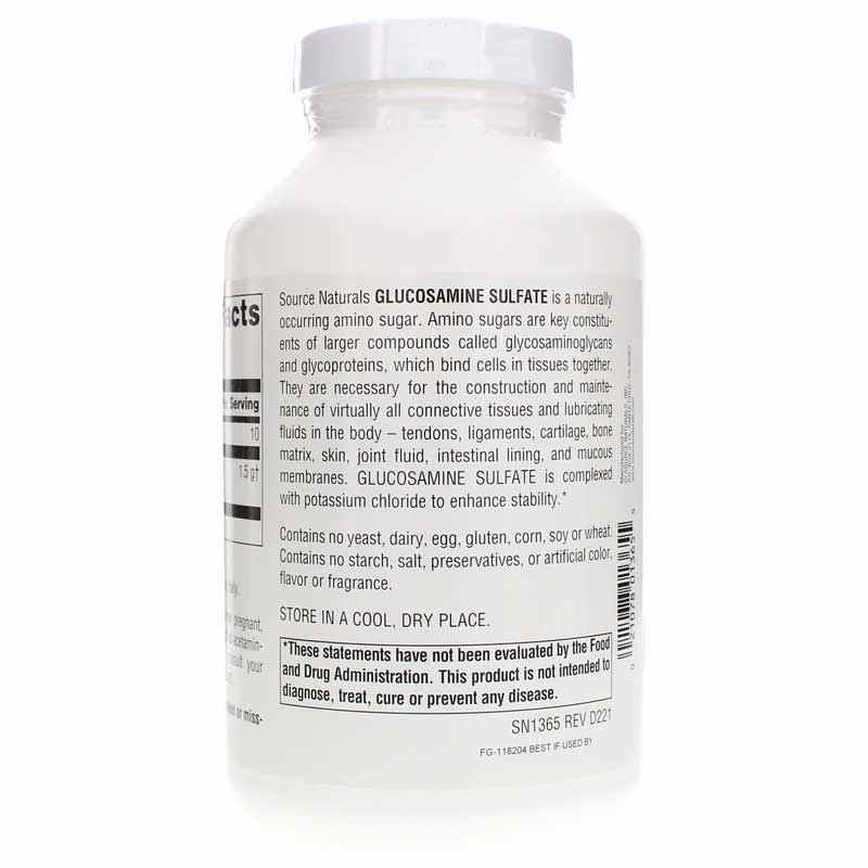 Glucosamine Sulfate Powder, 16 Oz, by Source Naturals, image #3