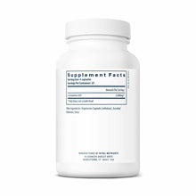 White plastic bottle of Vital Nutrients glutamine supplement with white cap and black label showing supplement facts.