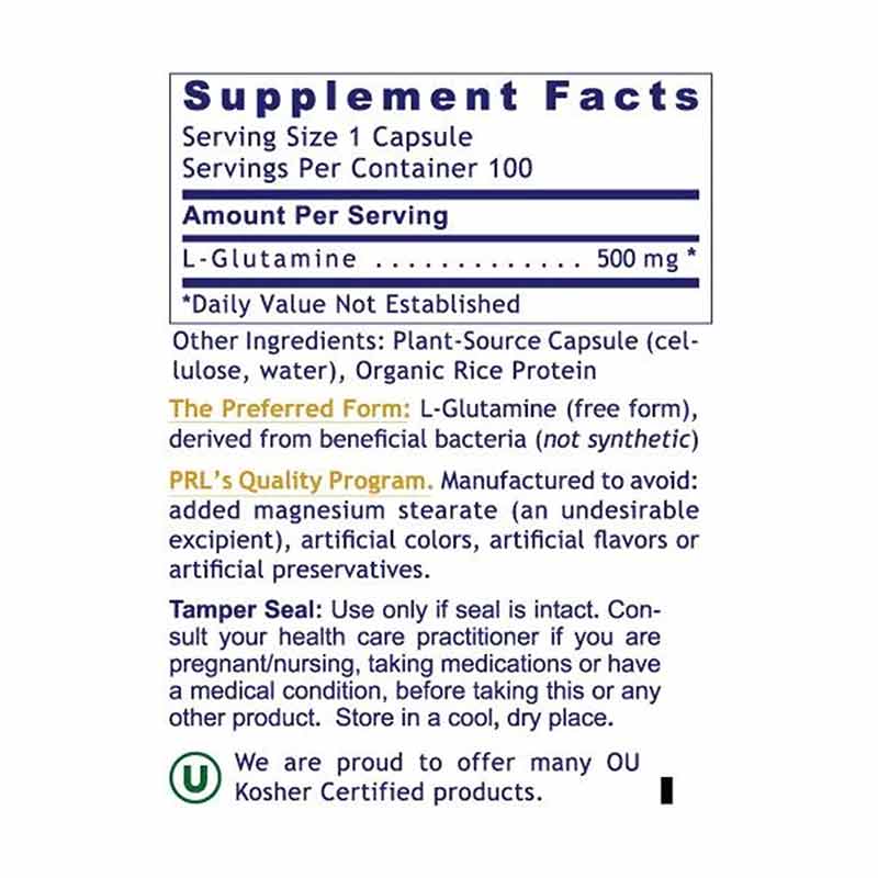 Glutamine L-Glutamine 500 Mg, by Premier Research Labs, image #4