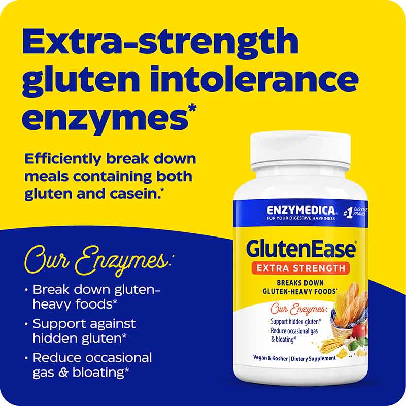 GlutenEase Extra Strength, 60 Capsules, by Enzymedica, image #9