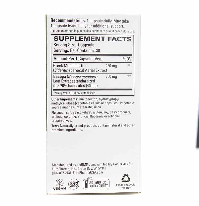 GMT23 Greek Mountain Tea + Bacopa, by Terry Naturally, image #2