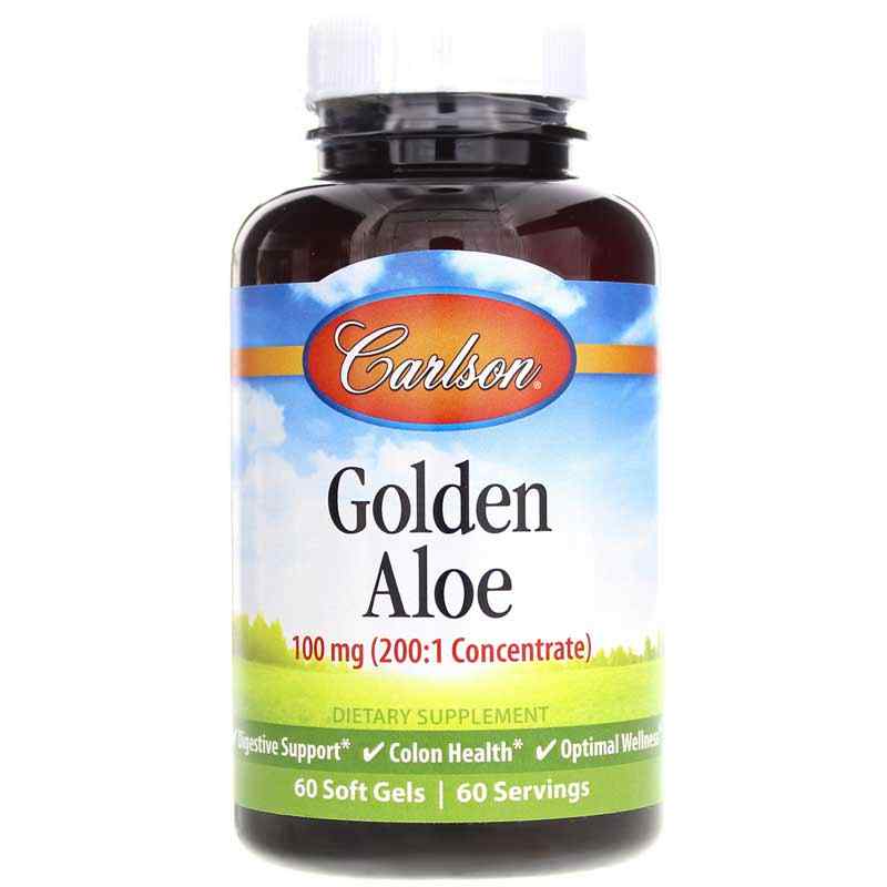 Golden Aloe 100 Mg, 60 Softgels, by Carlson Labs
