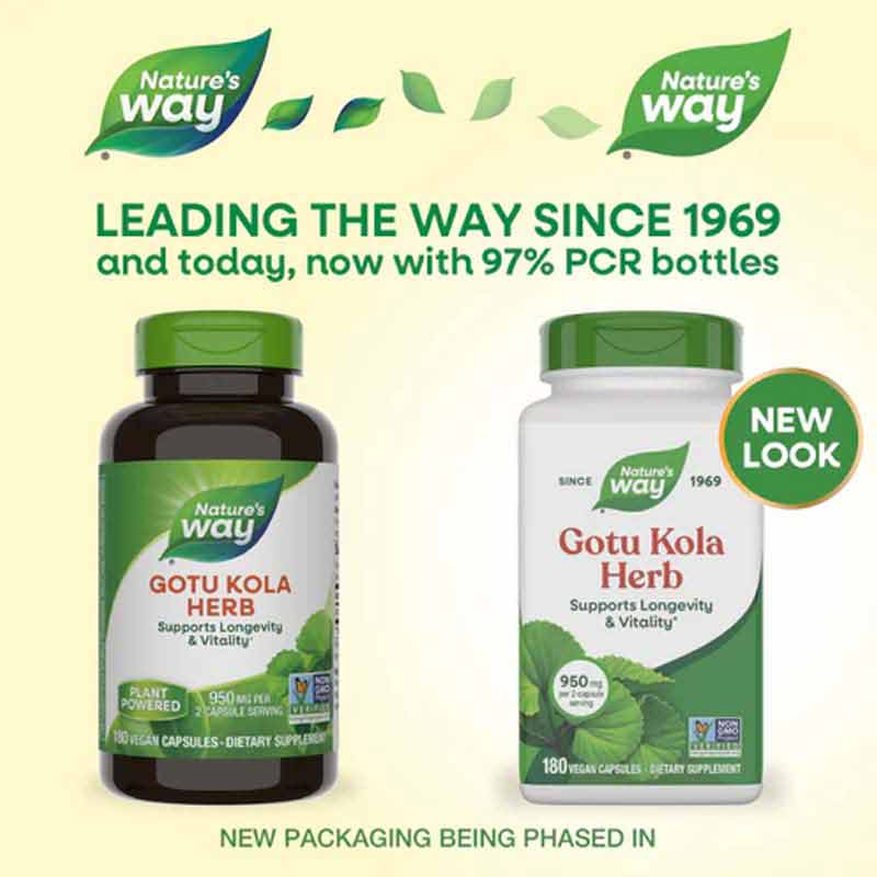 Gotu Kola Herb, 180 Vegan Capsules, by Natures Way, image #4