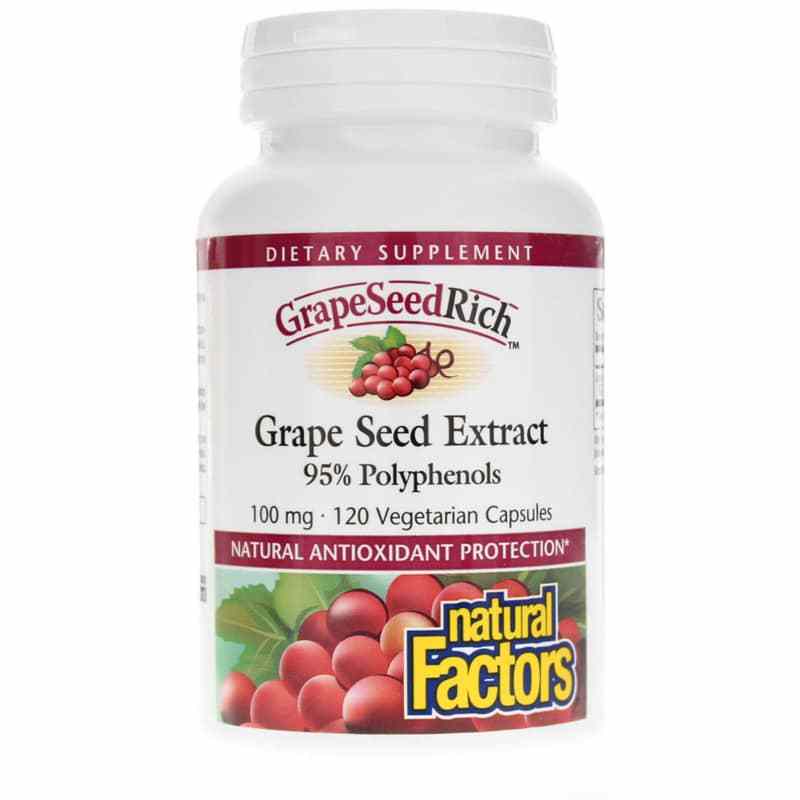 GrapeSeedRich Grape Seed Extract 100 Mg, 120 Veg Capsules, by Natural Factors