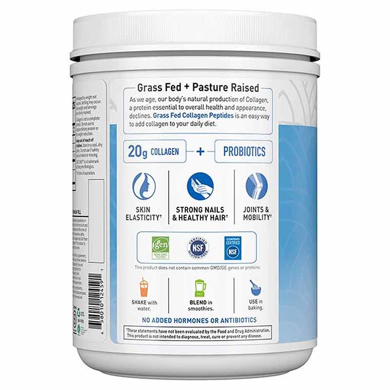 Grass Fed Collagen Peptides, Unflavored, 28 Servings, by Garden of Life, image #3