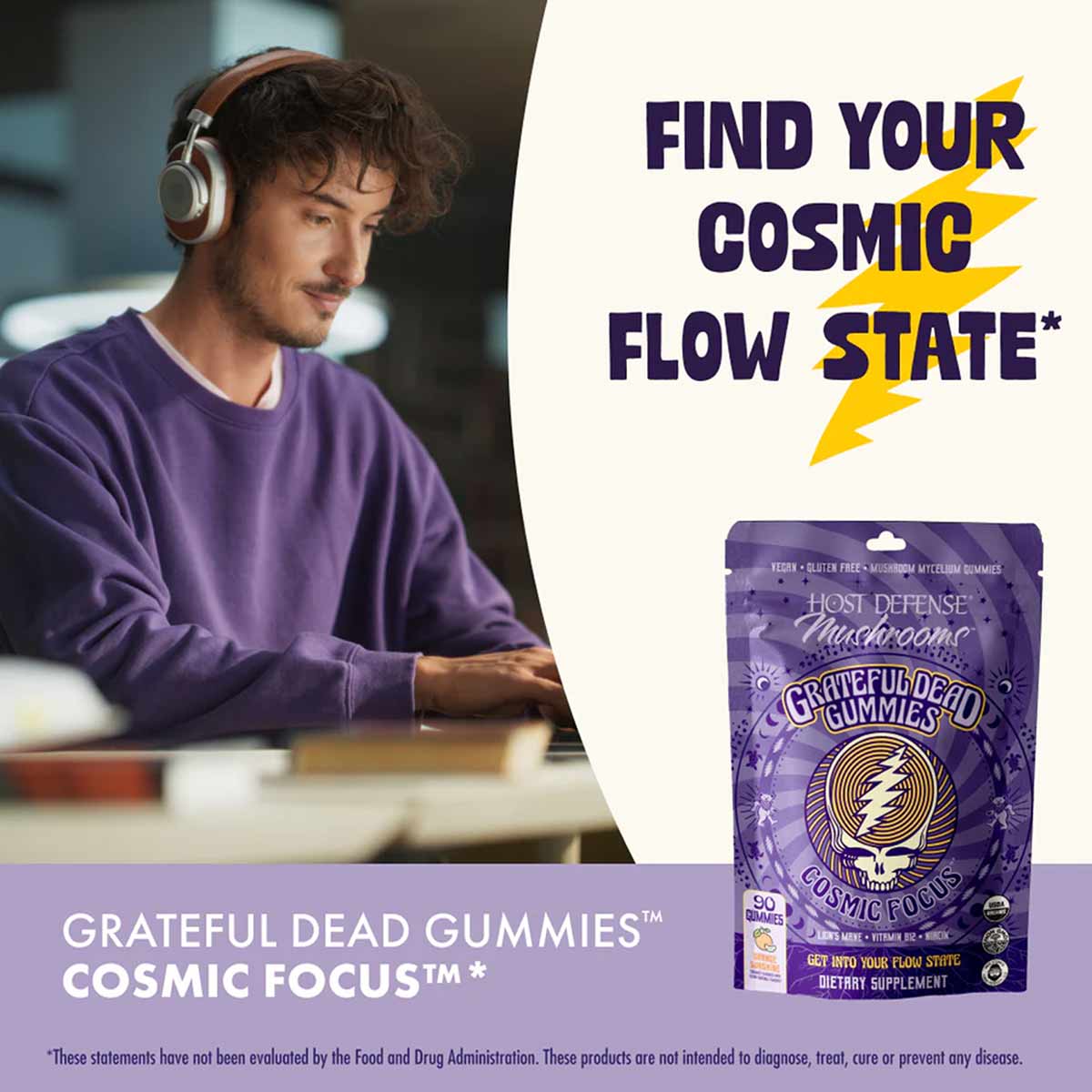 Grateful Dead Gummies Cosmic Focus, by Host Defense