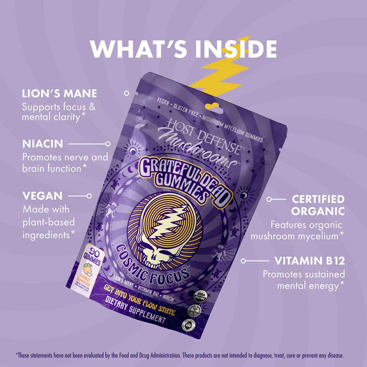 Grateful Dead Gummies Cosmic Focus, by Host Defense