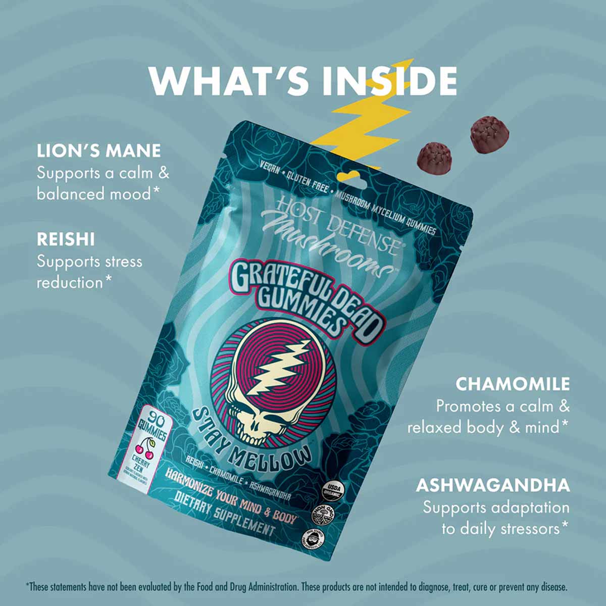 Grateful Dead Gummies Stay Mellow, by Host Defense
