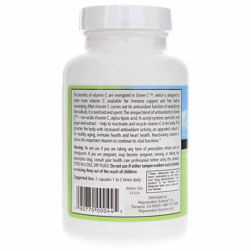 Green C 500 Mg, Rejuvenation Science – Natural Healthy Concepts