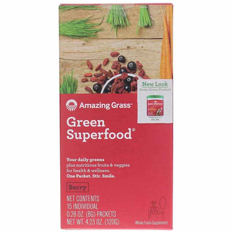 Green Superfood, Berry, 15 Packets, by Amazing Grass