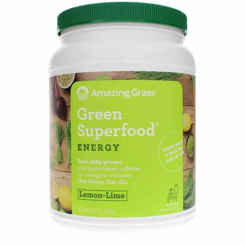 Green Superfood Energy, Lemon Lime, 100 Servings, by Amazing Grass