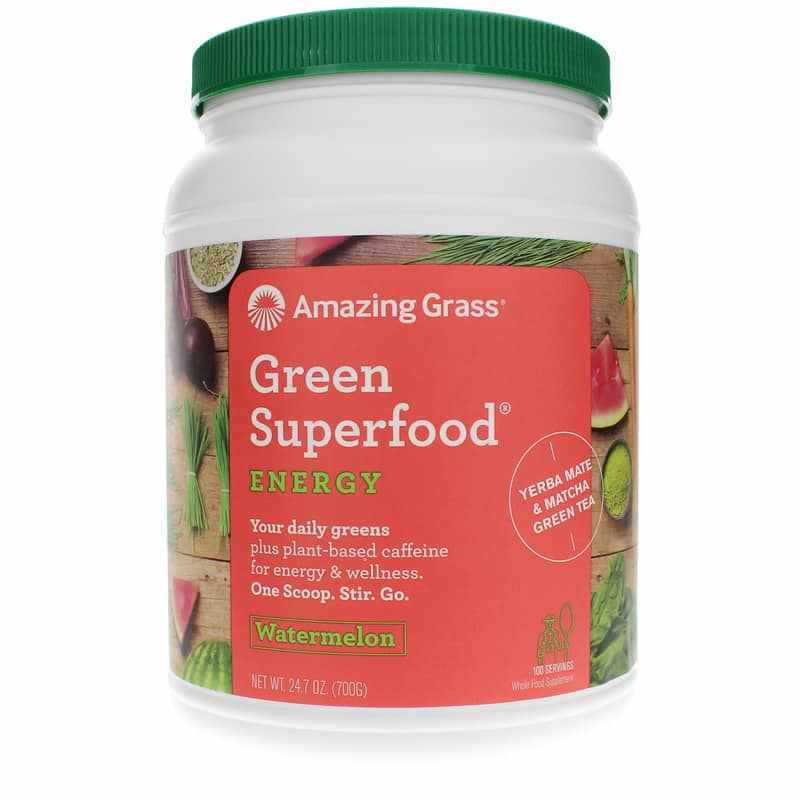 Green Superfood Energy, Watermelon, 100 Servings, by Amazing Grass