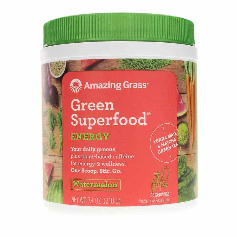 Green Superfood Energy, Watermelon, 30 Servings, by Amazing Grass