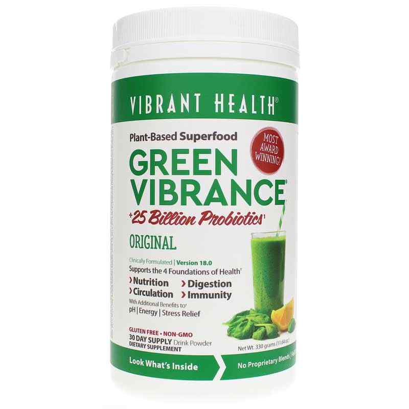 Green Vibrance Plant-Based Superfood Powder, Original, 11.64 Oz, by Vibrant Health