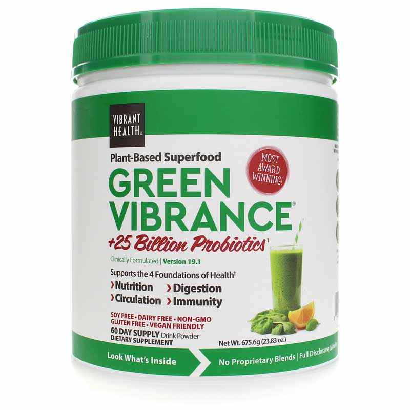Green Vibrance Plant-Based Superfood Powder, Original, 23.83 Oz, by Vibrant Health
