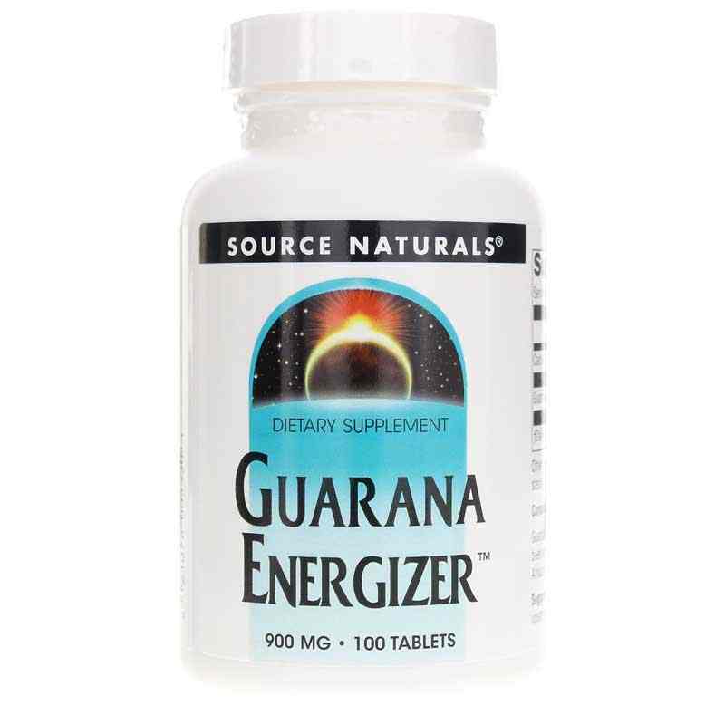 Guarana Energizer 900 Mg, 100 Tablets, by Source Naturals