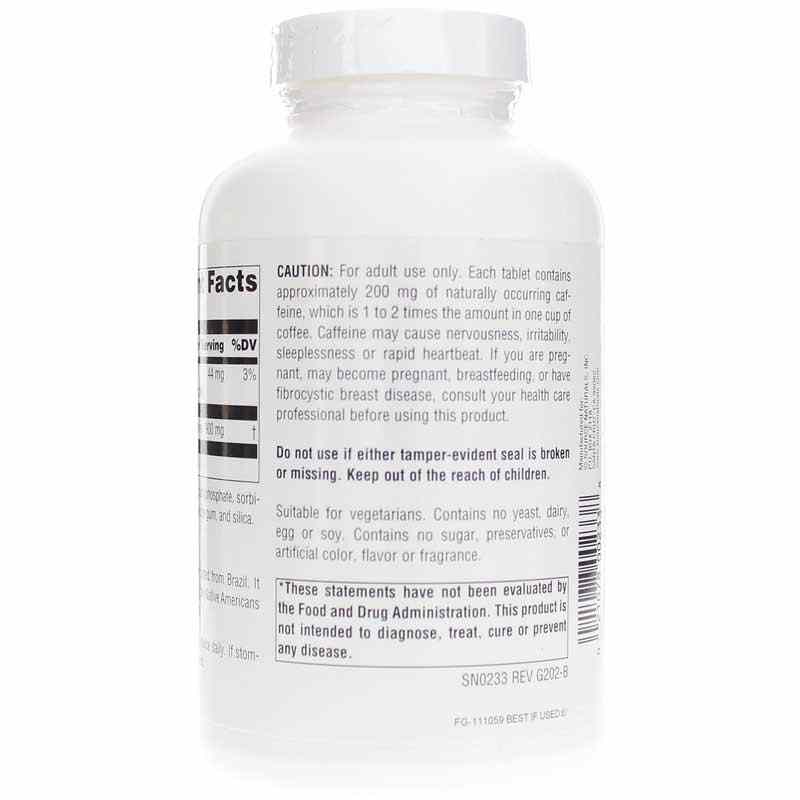 Guarana Energizer 900 Mg, 200 Tablets, by Source Naturals, image #3