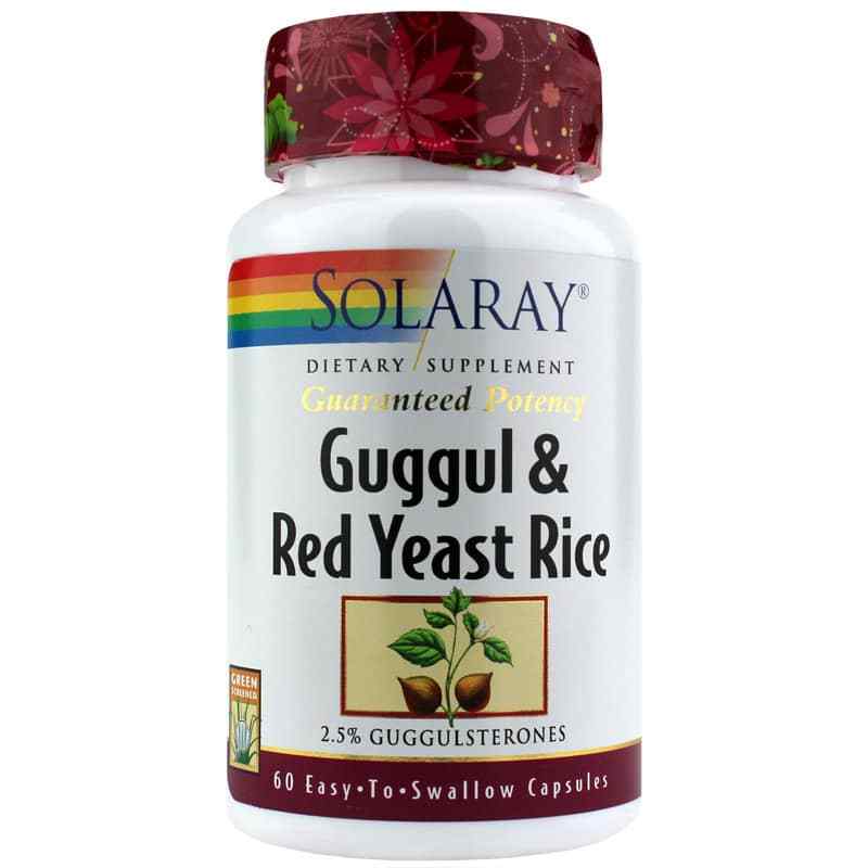 Guggul & Red Yeast Rice, 60 Veg Capsules, by Solaray