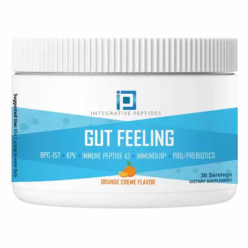Gut Feeling, Orange Creme, 30 Servings, by Integrative Peptides