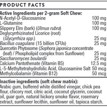 Thorne Vet gut health soft chews for animals containing glucosamine, glutamine, and probiotics, 180 count bottle.