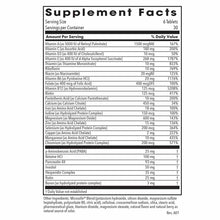 Supplement Facts label for Gynovite 180 tablets showing vitamins, minerals, and botanical ingredients with daily value percen