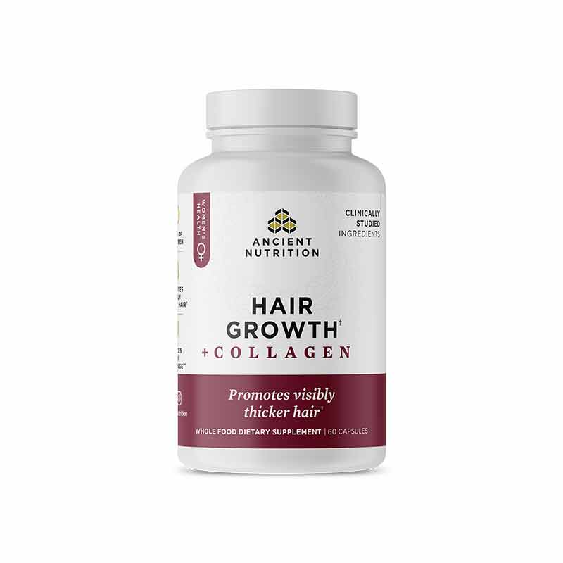 Hair Growth + Collagen, 60 Capsules, by Ancient Nutrition