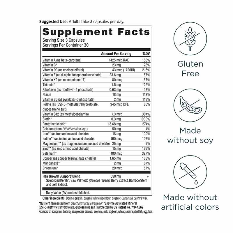 Hair Growth Multi, 60 Capsules, by Ancient Nutrition, image #2
