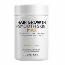 Hair Growth + Smooth Skin MAX - 30 Caps, by Codeage