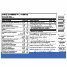 Supplement Facts label for Hair, Nails, & Skin tablet showing nutritional information and ingredients per serving.